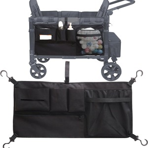 Infant Carriage Storage Bag Nylon Medium Capacity Open Closure Water Resistant For Stroller Organizing - Product Image 1