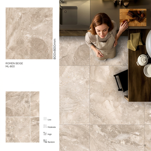Orient White 800x800mm GVT PGVT Glossy Porcelain Tiles White Marble Pattern Flooring - Product Image 2