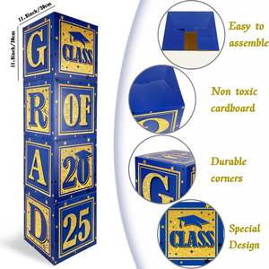 2025 Annonces de remise des diplômes du secondaire et du collège Boîtes à ballons élégantes Prix d'usine Décorations et fournitures de fête - Product Image 2
