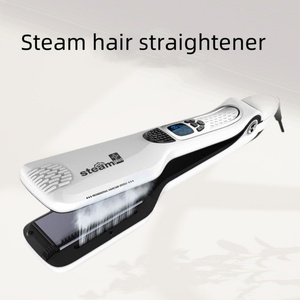 Plancha de Vapor para Cabello 480F de Marca Privada OEM, Plancha Plana con Placas de Titanio y Pantalla LCD, Fuente de Alimentación Eléctrica para Uso Doméstico - Product Image 2