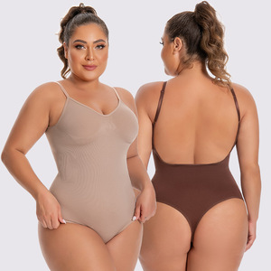 <span class=keywords><strong>Body</strong></span> Modellante Senza Cuciture per Donna, Scollo a V, <span class=keywords><strong>Schiena</strong></span> Scoperta, Effetto Snellente, Vendita Calda - Product Image 1