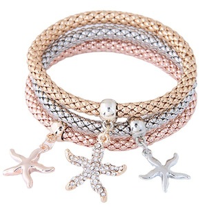 New Three-Color Suit <b>Stretch</b> Popcorn Corn Chain Heart Butterfly Animal Zircon Pendant <b>Bracelet</b> Women Charm Jewelry - Product Image 4