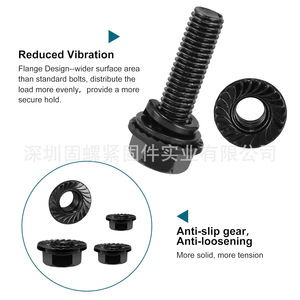 High Strength Flange Bolt Set 272pcs Hexagonal M6 M8 M10 Grade 10.9 Carbon Steel With Nuts For Assembly - Product Image 5