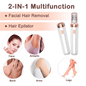 Xu Hướng Mới 2025 2 Trong 1 Phụ Nữ Không Thấm Nước Máy Cạo Râu Điện Có Thể Sạc Lại Không Đau Trên Khuôn Mặt Máy Cạo Lông Phụ Nữ Tóc Remover - Product Image 2
