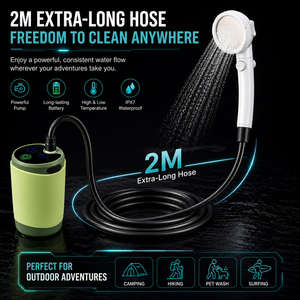 Outdoor-Duschkopf: Magisches Badeutensil für Camping, Baustellen, Wohnheime und Zuhause – Einfache elektrische mobile Blumendusche - Product Image 4