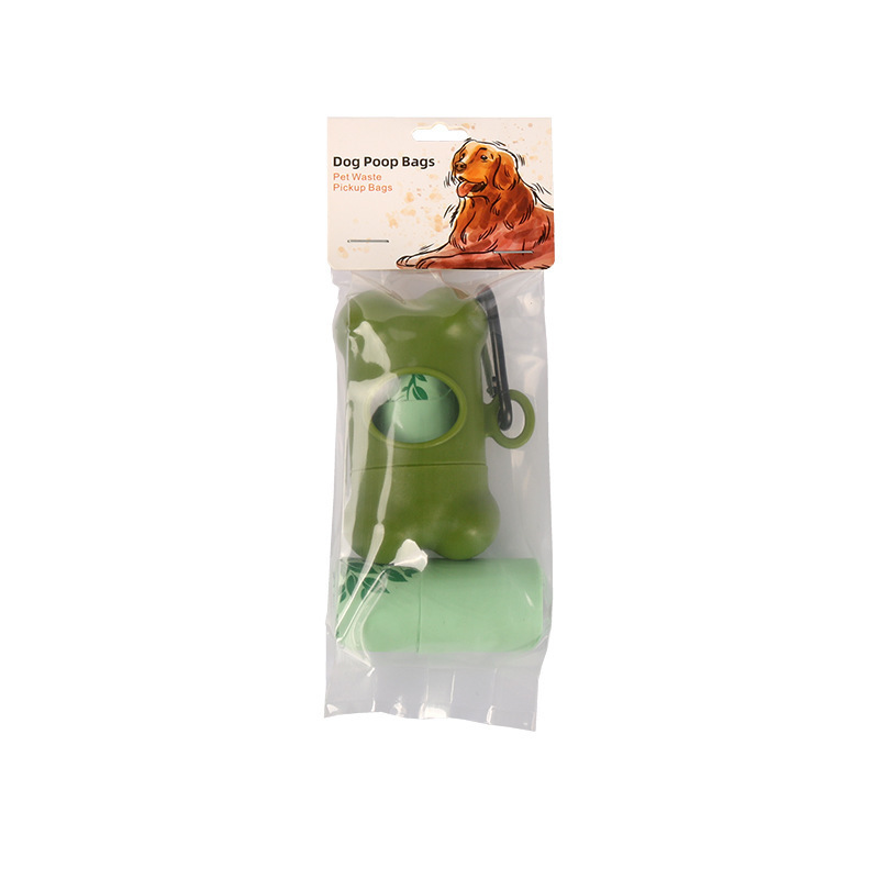 Sac gilet entièrement dégradable + distributeur d'os-vert
