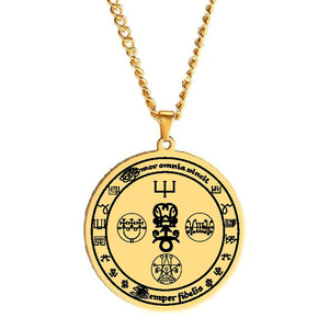 Astaroth tình yêu tinh thần bùa hộ mệnh siegel lấy cảm hứng từ đặc biệt ràng buộc và huyền diệu dấu hiệu laser cắt thép không gỉ mặt dây chuyền vòng cổ - Product Image 2