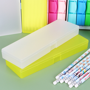 SUNSHING Portalápices Portátil Color Caramelo Esmerilado con Cierre a Presión, Organizador de Escritorio, Material Escolar - Product Image 1