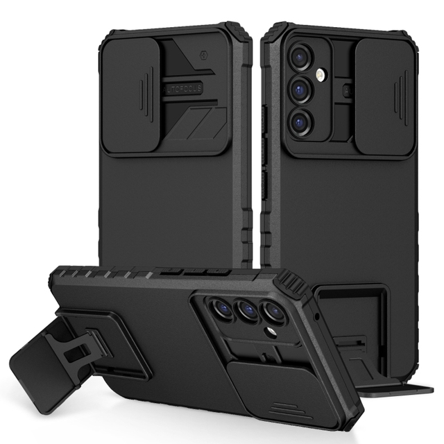 Factory Price Mobile Phoencase for Samsung Galaxy A34 5G A54 A14 S20FE A23 Stereoscopic Holder Sliding Camshield Phone Case