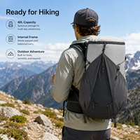 Sac à dos de camping en plein air 40L, en tissu ripstop, confortable, pour la randonnée, avec système de dos suspendu