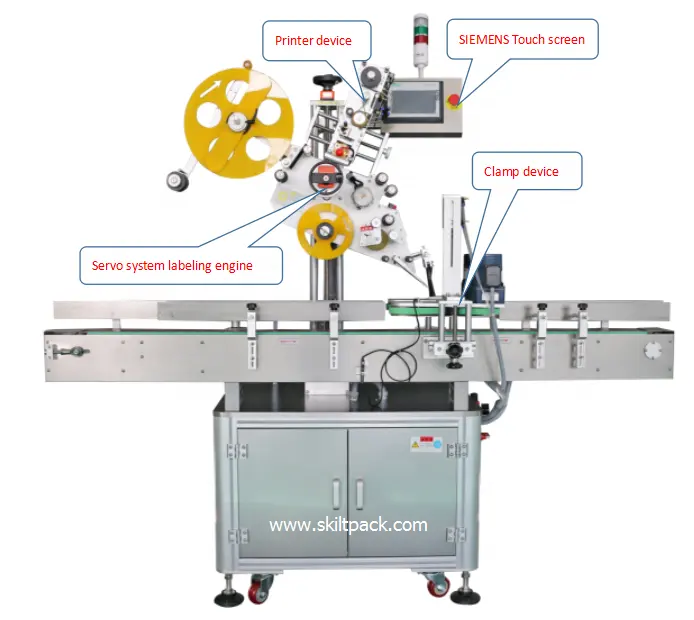 Skilt chai thủy tinh Thuế Tem U hình dạng máy dán nhãn nhãn Applicator nhà sản xuất