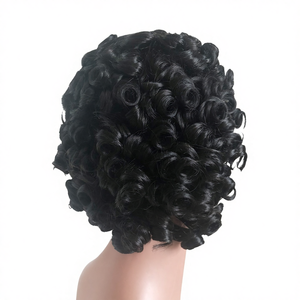 Perruque courte réaliste en dentelle complète, aspect cheveux naturels, blond platine et couleurs mélangées, <span class=keywords><strong>avec</strong></span> base en dentelle HD pour un coiffage facile - Product Image 2