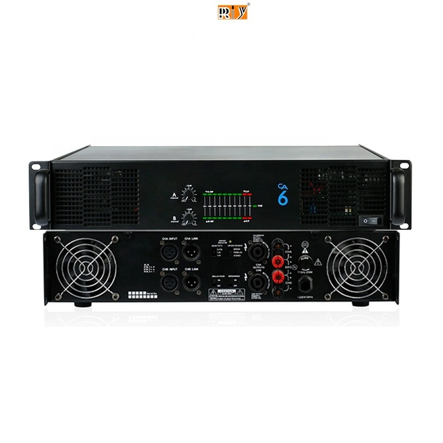 CA Professional Dual Channel Power Amplifier 2U DJ Audio with Metal Shell and Lamp Impedance 8ohm & 4ohm