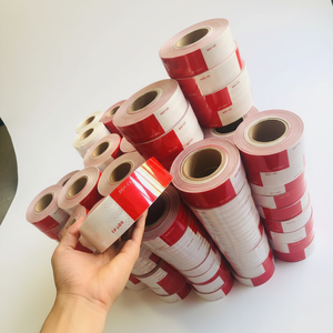 Car Truck Road EGP / HIP Sticker Adhesive Tap / Diamond <strong>Reflective</strong> Film Reflectors <strong>Tape</strong> for Traffic Cone Post - Product Image 1