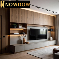 KNOWDOW meuble TV lumière luxe moderne Simple italien français Style célébrité préférée noyer bois Console meuble TV ensemble Villa