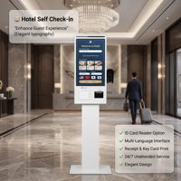 Système de contrôle intelligent pour chambre d'hôtel avec écran tactile LED, contrôle de la climatisation, fonction DND, SDK, reconnaissance faciale, Android OS, 8 Go de RAM, support au sol