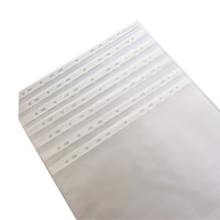 100 PCS Protège-feuilles transparents en plastique PP format A4 à 11 anneaux pour fournitures scolaires