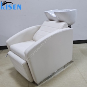 Kisen Fauteuil de lavage moderne pour salon de coiffure avec bac à shampoing et fonction massage, Mobilier de salon, Unité de lavage de cheveux avec lavabo - Product Image 6