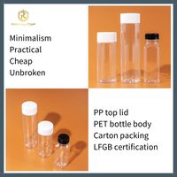 Fabricant de bouteilles en plastique PET jetables avec bouchon à vis et bouchon inviolable, bouteilles d'emballage transparentes pour l'eau, les jus et les boissons