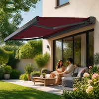 Auvent rétractable facile à installer, auvent pliable, auvent de véranda, auvent de balcon, imperméable, protection UV pour jardin, patio
