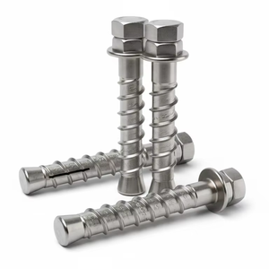 Tornillo de expansión de acero inoxidable con tuerca hexagonal, anclaje de fijación para ladrillo, tipo dividido, cabeza hexagonal, zincado premium, extraíble, para hormigón - Product Image 1