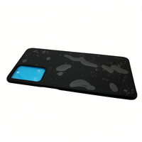 Coque de protection pour téléphone portable Oppo A16 A16s, design étoile transparente noire, matériau TPU + PC résistant aux chocs