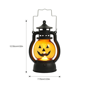Lanterne citrouille LED portable pour enfants - Décoration lumineuse d'Halloween à piles, pour intérieur/extérieur, fenêtre, jardin et fête - Product Image 3