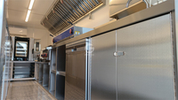 Concession alimentaire conteneur de bar système électrique banc de travail de préparation en acier inoxydable conteneur de kiosque de maison préfabriquée