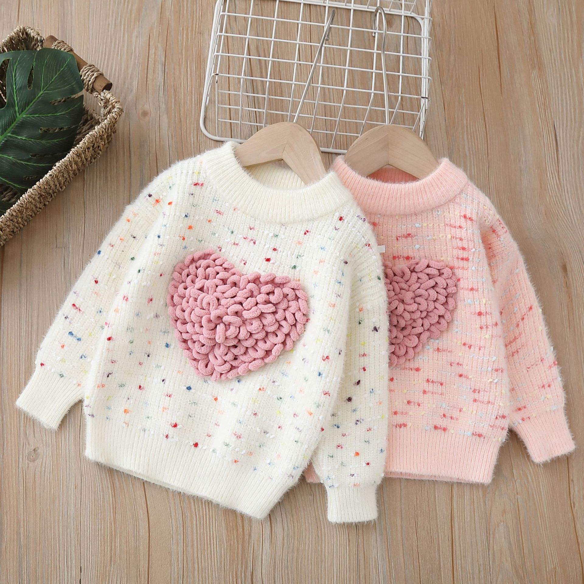 Knitted Girls Winter Jumpers JWZUY Solid Cable Knit Sweaters For