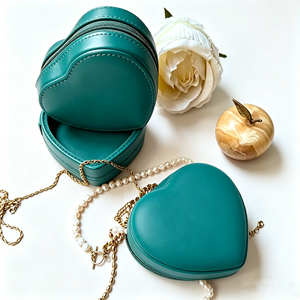 Heart Shaped PU Jewelry <b>Boxes</b> Wholesale With Zipper Smooth Lining For <b>Wedding</b> Favors And Anniversary <b>Gift</b> Packaging - Product Image 1