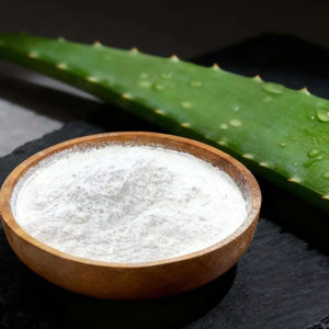 Extracto de hoja de aloe barbadensis en polvo de alta pureza 100X con propiedades botánicas para cuidado personal y formulaciones cosméticas - Product Image 1