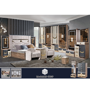 Set Completo di Mobili per Camera da Letto di Lusso Turco <span class=keywords><strong>Istanbul</strong></span>, Letto Matrimoniale Moderno con Struttura in Legno, Arredamento di Alta Gamma per Camera da Letto - Product Image 1