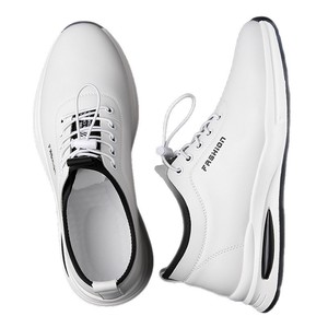 Chaussures de marche en cuir pour hommes, bout rond, lacets, doublure en maille respirante, semelle extérieure en caoutchouc, chaussures décontractées confortables - Product Image 5