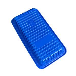 Tùy chỉnh 256*138.5 mét màu xanh dùng một lần PP khay nhựa cho bao bì thực phẩm Vỉ quá trình - Product Image 3