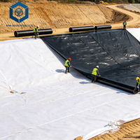 Géotextile non tissé en polypropylène 250 grammes noir et blanc pour la stabilisation des sols