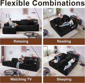 <span class=keywords><strong>โซฟา</strong></span>โมดู<span class=keywords><strong>ล</strong></span>าร์รูปตัว<span class=keywords><strong>แอ</strong></span><span class=keywords><strong>ล</strong></span>ทันสมัยพร้อมที่นั่งลึก ที่วางแก้วใน<span class=keywords><strong>ตัว</strong></span> ช่องเก็บของ วัสดุ PU ไม่ต้องประกอบ สำหรับห้องนั่งเล่นด้านขวา - Product Image 3