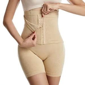 Ropa interior ligera de cintura alta para mujer, pantalones cortos moldeadores de cuerpo, elevador de glúteos sin costuras con doble control