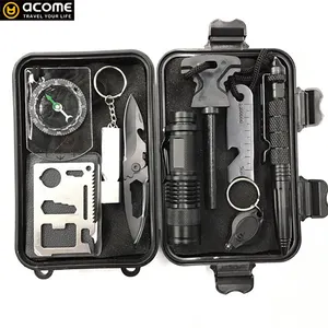 Kit Di Sopravvivenza all'aperto Multifunzionale di Primo Soccorso Set SOS EDC Forniture Di Emergenza Tattico per i Viaggi Escursionismo Sopravvivenza Di Emergenza Gear