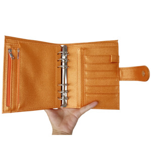 Nuovo Arrivo Raccoglitore Budget A6 Metallizzato a 6 Anelli <span class=keywords><strong>Portafoglio</strong></span> in Pelle PU con Risguardo e Design a Fogli Mobili - Product Image 3