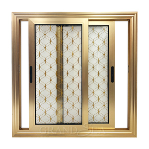 <span class=keywords><strong>Fenêtre</strong></span> coulissante horizontale française en alliage d'aluminium étanche avec double vitrage trempé et antivol pour cuisine et balcon - Product Image 1