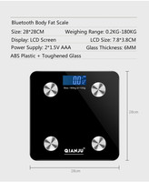 Balance de Salle de Bain Numérique Personnelle Intelligente pour Bluetooth IMC Poids et Graisse Corporelle Affichage LCD 180kg Capacité OEM Personnalisable
