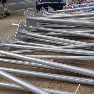 Poteaux de signalisation routière en acier galvanisé, longueur personnalisée, montage au sol, IP65, zingués pour la sécurité routière - Product Image 1