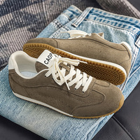 Chaussures de sport décontractées en daim pour homme, style jogging, semelle plate, légères, en maille, pour le quotidien et les exercices légers
