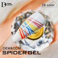 Gel d'araignée BD Kit de doublure dorée flexible néon personnalisé en gros Araignée Flash Marcas platine pour Nail Art sans Hema/Tpo/Hpma