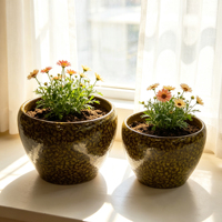 Nouveaux pots en céramique robustes pour l'extérieur, en céramique, pour la cour, le balcon