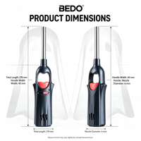 Briquet à gaz rechargeable pour barbecue et cuisine, allume-feu pour grillades
