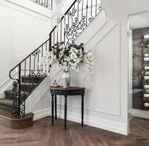 יוקרה פנימית מדרגות מדרגות בית יוקרה ברזל יצוק מעקה ברזל מדרגות עיצובים - Product Image 2