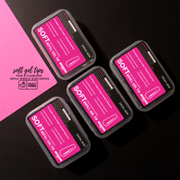 Gel souple et flexible à couverture complète, embouts longs à appliquer à la française, embouts d'extension carrés clairs pour poser les ongles, vente en gros