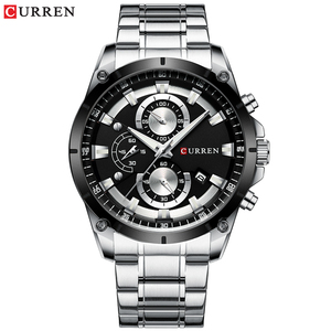 CURREN 8360 <span class=keywords><strong>Orologio</strong></span> Analogico Cronografo con Calendario Luminoso in Acciaio Inossidabile Movimento al Quarzo <span class=keywords><strong>Orologio</strong></span> da Polso Classico per Uomo Montre Reloj - Product Image 3