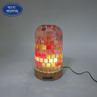 Mosaïque Céramique LED Pot de Fleur Porcelaine Parfum Huile Diffuseur Portable Sans Eau Diffuseur d'Arôme pour Hôtels Ménages Français